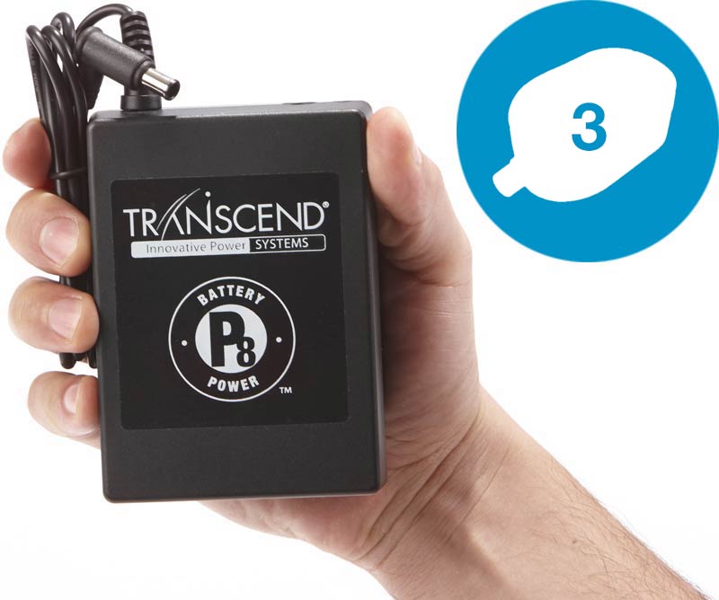 Transcend P8 miniCPAP battery